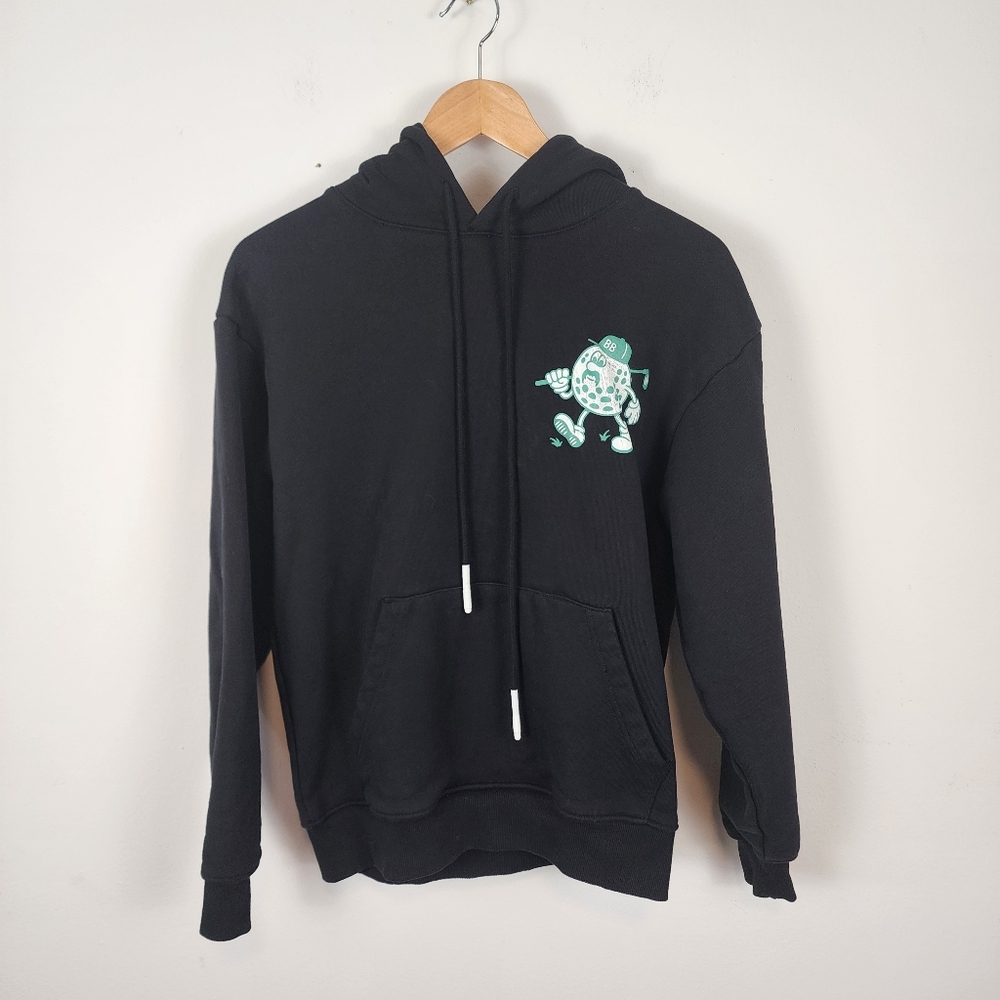 Bogey Boys Seattle Golf Ball Pullover Black Hoodie Men's Size Medium